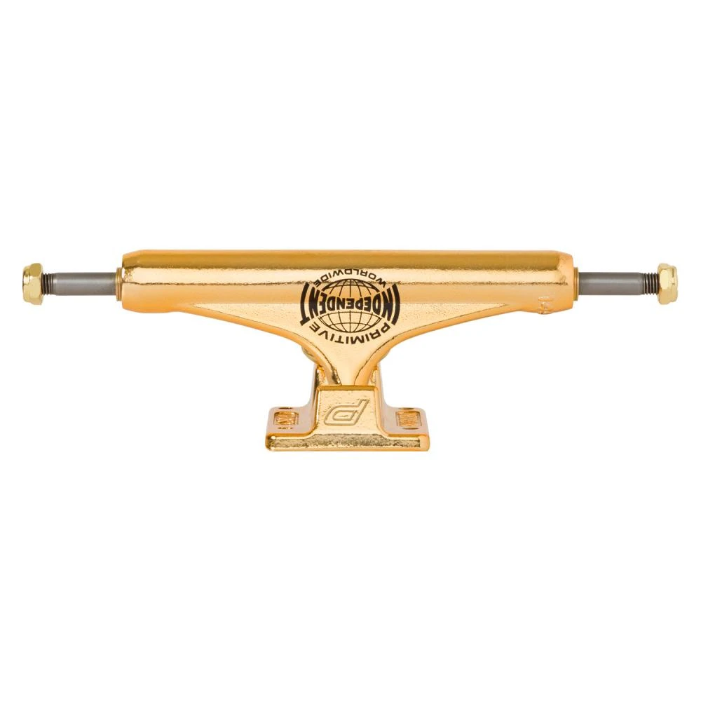 Independent X Primitive Stage 11 Gold Mid Skateboard Trucks - 144mm 3 Independent X Primitive Stage 11 Gold Mid Skateboard Trucks - 144mm