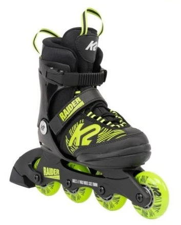 K2 Raider Boys Adjustable Size Skates - Black/Lime 3 K2 Raider Boys Adjustable Size Skates - Black/Lime