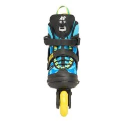 K2 Raider Pro Adjustable Size Inline Skates - Blue/Yellow -Skateboard Shop K2RaiderProAdjustableSizeInlineSkatesBlueYellowfront