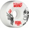 Rollerbones Bowl Bomber Wheels White 57mm 101a - Set Of 8 2 Rollerbones Bowl Bomber Wheels White 57mm 101a - Set Of 8 -Skateboard Shop RBN RSW 0549