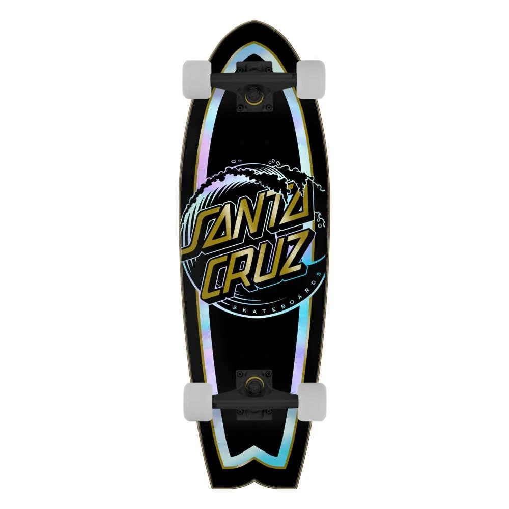 Santa Cruzer Holo Wave Dot Shark Cruiser Skateboard - 27.7" 3 Santa Cruzer Holo Wave Dot Shark Cruiser Skateboard - 27.7"
