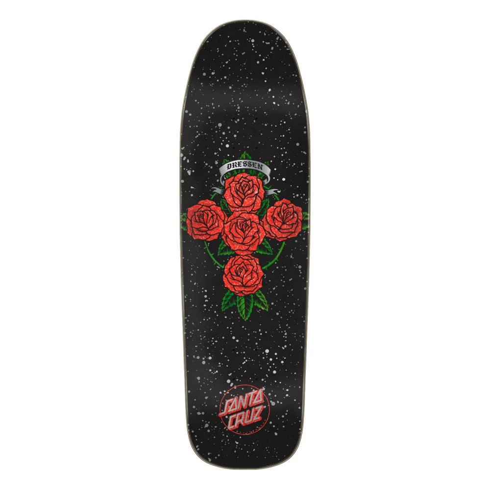Santa Cruz Pro Dressen Rose Cross Shaped Deck - 9.31" 3 Santa Cruz Pro Dressen Rose Cross Shaped Deck - 9.31"