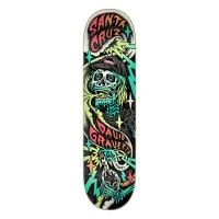 Santa Cruz Gravette S&S Hippie Skull Skateboard Deck - 8.3"