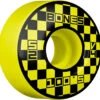 Bones 100's Block Party V4 Wide Skateboard Wheels Yellow - 52mm -Skateboard Shop WSBABLP52000Y4
