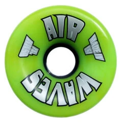 Air Waves Green/Yellow Swirl Wheels 65mm - Set Of 4