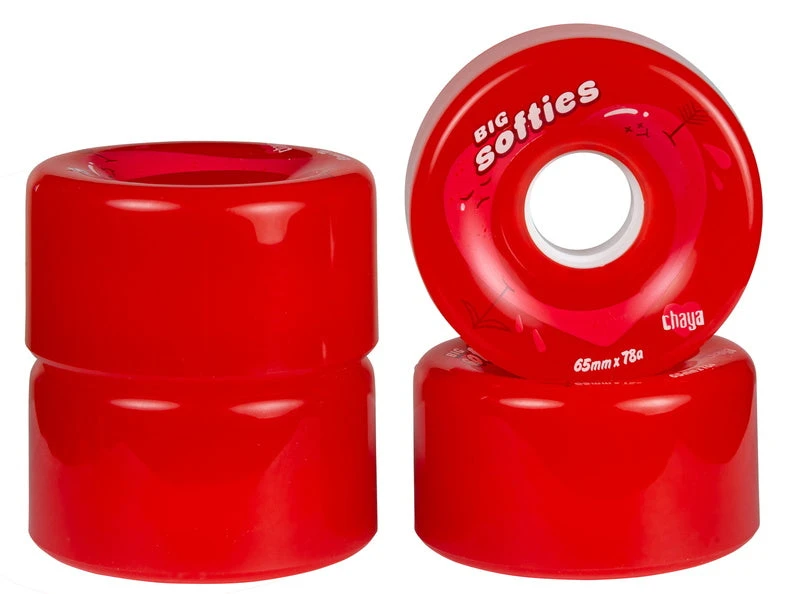 Chaya Big Softies Roller Skate Wheels Red 65mm 78a - 4 Pack 4 Chaya Big Softies Roller Skate Wheels Red 65mm 78a - 4 Pack - Image 2