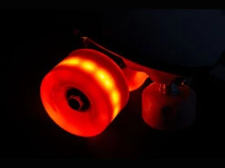Chaya Neons LED Light Up Roller Skate Wheels Red 65mm 78a - 4 Pack -Skateboard Shop chaya neons led light up roller skate wheels red glow