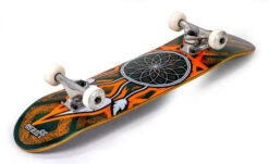 Enuff Dreamcatcher Skateboard - Teal/Orange 7.75" -Skateboard Shop enuff dreamcatcher skateboard teal orange angle