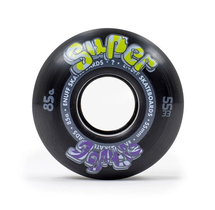 Enuff Super Softie Black Skateboard Wheels - 55mm 85a 3 Enuff Super Softie Black Skateboard Wheels - 55mm 85a