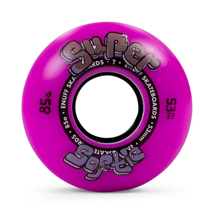 Enuff Super Softie Purple Skateboard Wheels - 53mm 85a 3 Enuff Super Softie Purple Skateboard Wheels - 53mm 85a