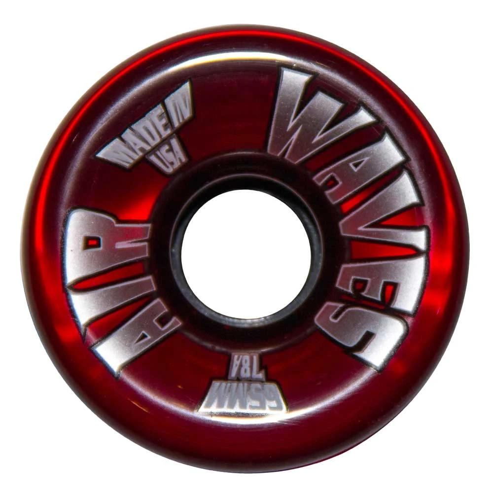 Air Waves Clear Red Wheels 65mm - Set Of 4 3 Air Waves Clear Red Wheels 65mm - Set Of 4