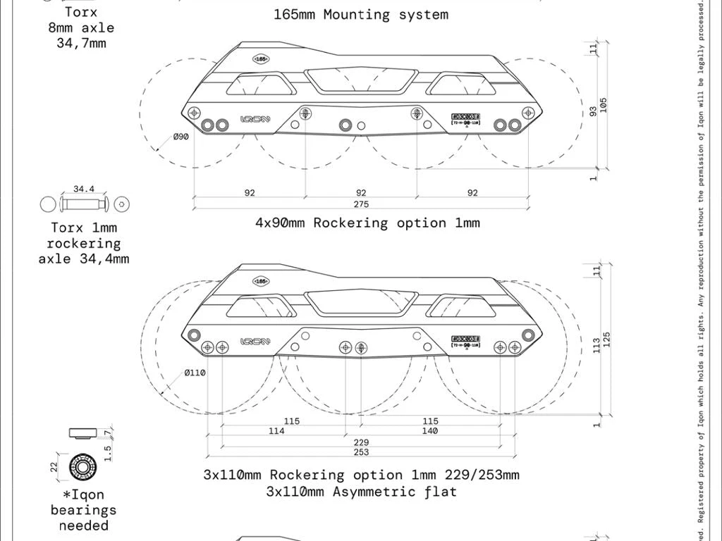 Iqon CL Decode Pro 90 Dark 165mm Mount Frames And Bearings Combo 5 Iqon CL Decode Pro 90 Dark 165mm Mount Frames And Bearings Combo - Image 3