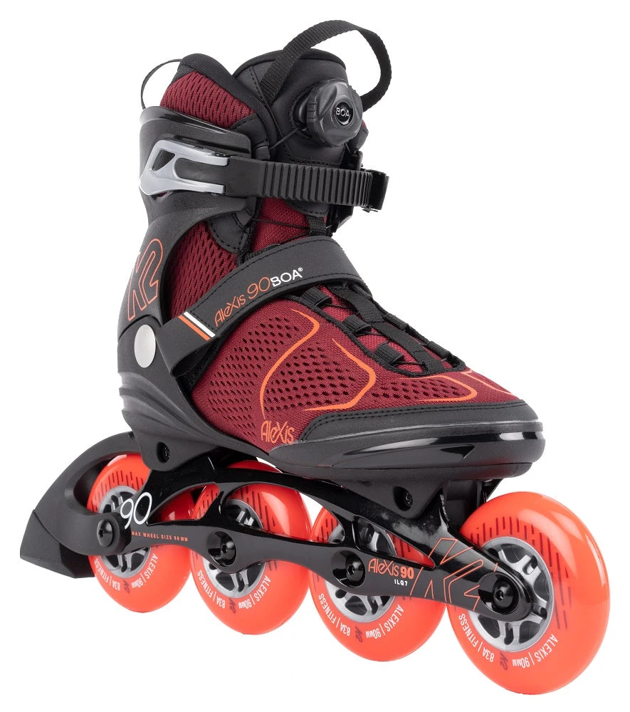 K2 Alexis 90 Boa Women's Inline Skates - Burgundy/Orange 3 K2 Alexis 90 Boa Women's Inline Skates - Burgundy/Orange
