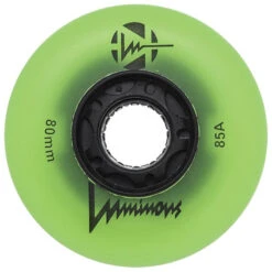 Luminous Light Up Inline Skate Wheels - Green Glow 4 Pack