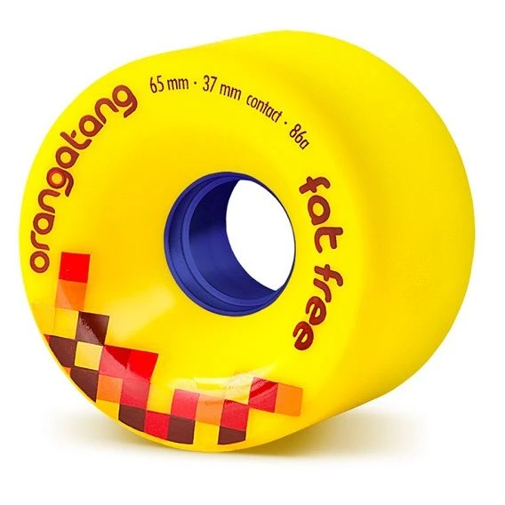 Orangatang Fat Free Longboard Wheels - Yellow 65mm 86a 3 Orangatang Fat Free Longboard Wheels - Yellow 65mm 86a