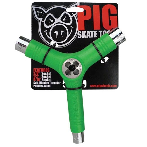 Pig Skateboard Tool - Green 3 Pig Skateboard Tool - Green