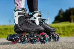 Powerslide Phuzion Radon Teal 90 Inline Skates 7 Powerslide Phuzion Radon Teal 90 Inline Skates -Skateboard Shop powerslide phuzion radon teal 90 inline skates lifestyle