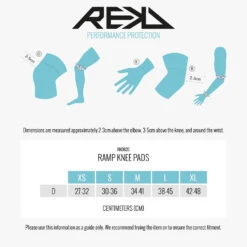 Rekd Ramp Knee Pads - Blue 7 Rekd Ramp Knee Pads - Blue -Skateboard Shop rekd ramp knee pads size guide