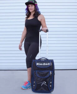 Riedell Travel And Gear Roller Bag - Black/Blue -Skateboard Shop riedell travel and gear roller bag black blue lifestyle