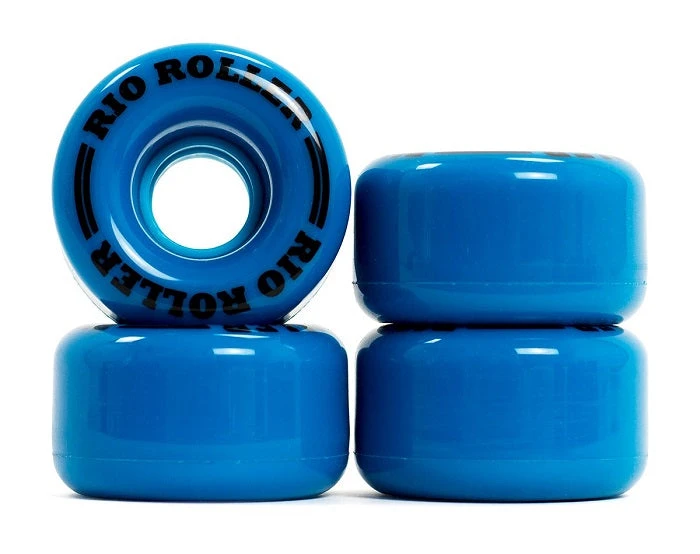 Rio Roller Coaster Blue Roller Skate Wheels 62mm - Set Of 4 4 Rio Roller Coaster Blue Roller Skate Wheels 62mm - Set Of 4 - Image 2