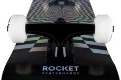 Rocket Prism Foil Silver Skateboard - 7.75" -Skateboard Shop rocket prism foil silver skateboard close