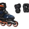 Rollerblade Microblade Adjustable Kids Skates Combo Pack - Blue/Orange -Skateboard Shop rollerblade microblade adjustable kids skates combo pack blue orange