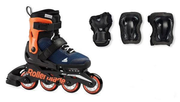 Rollerblade Microblade Adjustable Kids Skates Combo Pack - Blue/Orange 3 Rollerblade Microblade Adjustable Kids Skates Combo Pack - Blue/Orange