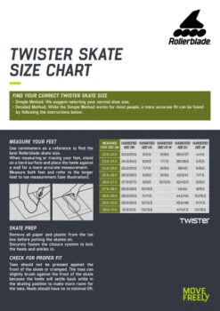 Rollerblade Twister XT Womens Inline Skates - Black/Mint -Skateboard Shop rollerblade twister size chart 2