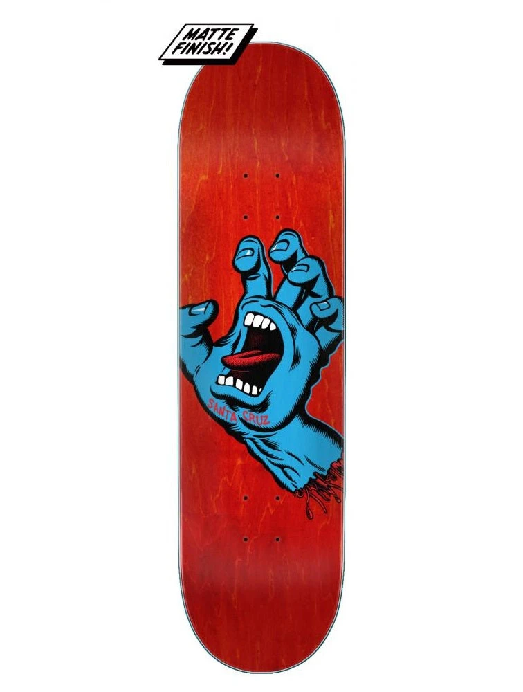 Santa Cruz Screaming Hand Red Skateboard Deck - 8.0" 3 Santa Cruz Screaming Hand Red Skateboard Deck - 8.0"