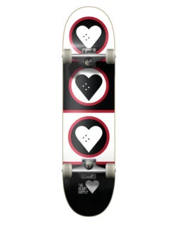The Heart Supply Squad Skateboard Black/White/Red - 8.25"