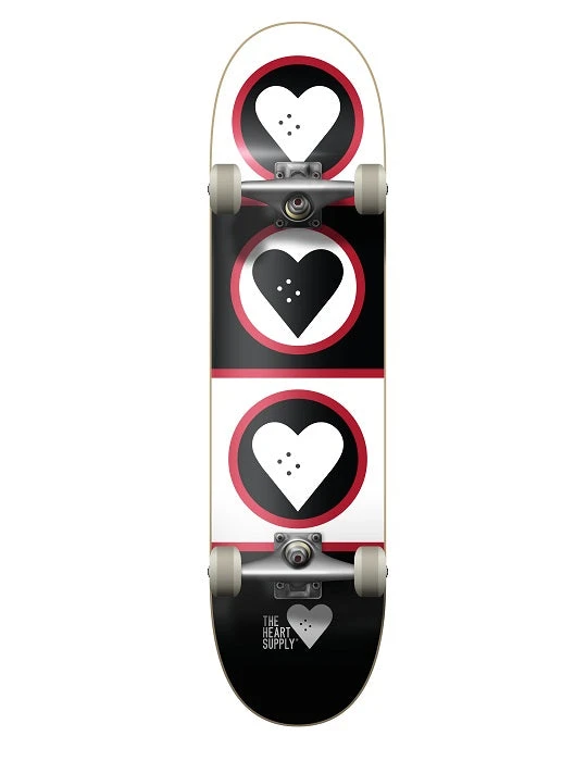 The Heart Supply Squad Skateboard Black/White/Red - 8.25" 3 The Heart Supply Squad Skateboard Black/White/Red - 8.25"
