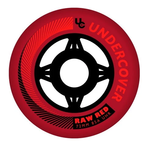 Undercover Raw Red Wheels Bullet Radius 72mm 85a - Set Of 4 3 Undercover Raw Red Wheels Bullet Radius 72mm 85a - Set Of 4