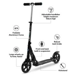 Micro Suspension Scooter - Black -Skateboard Shop xJ yPdrm